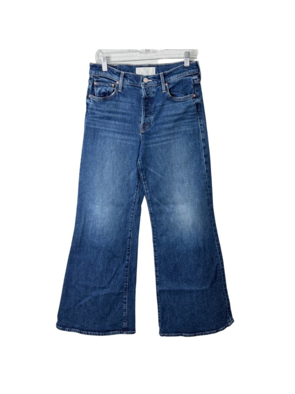 Mother Women Size 29 Jeans Tomcat Roller Skimp Wide-Leg Perfectly Imperfect Blue - Picture 2 of 11